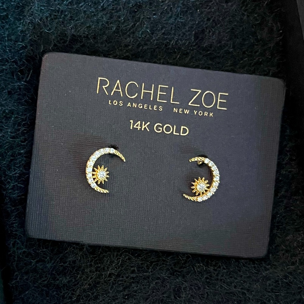 Rachel Zoe sun and moon earrings studs